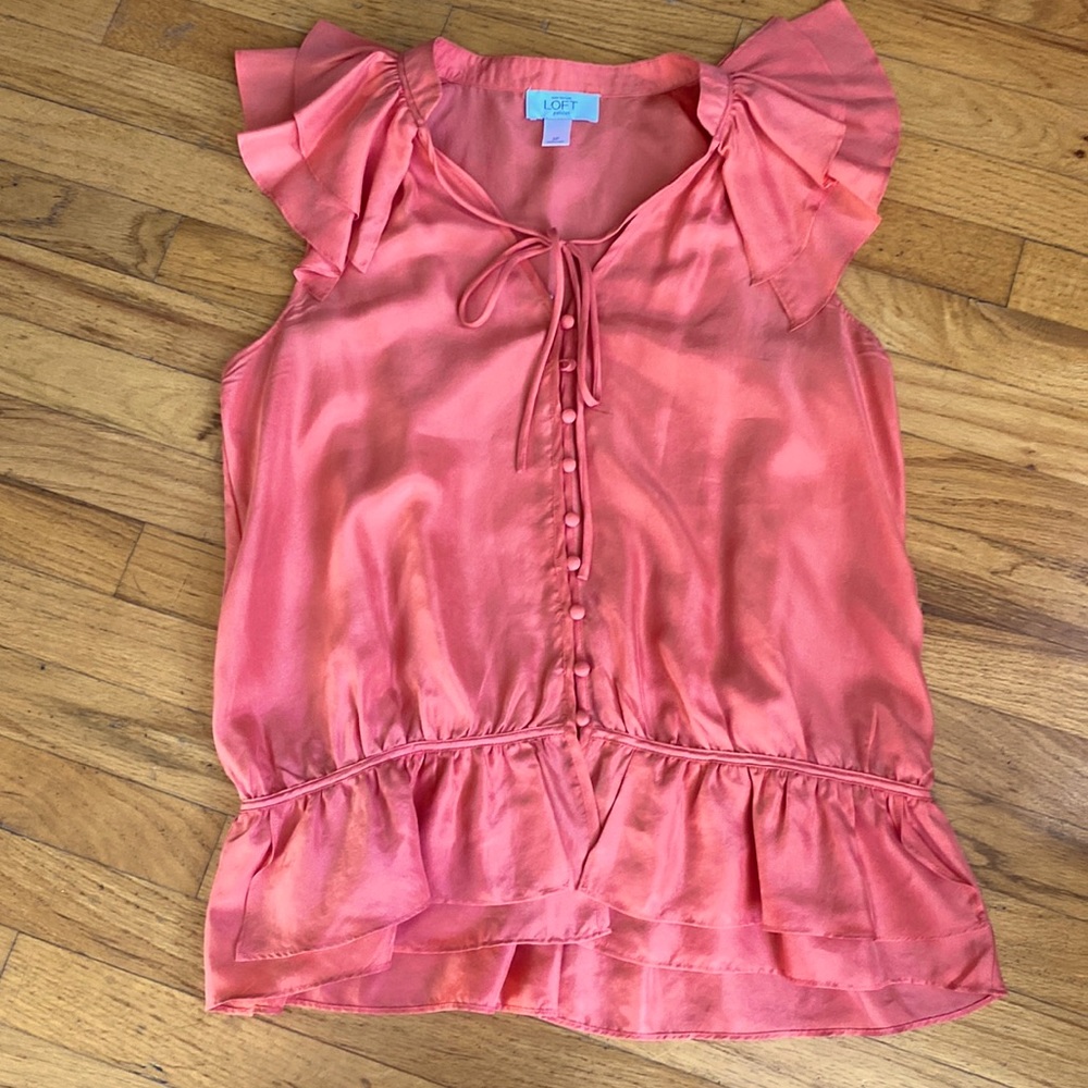 Loft Petites Silk Tank Blouse